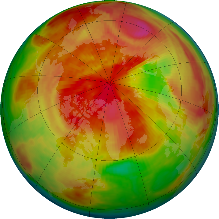 Arctic ozone map for 17 March 1987